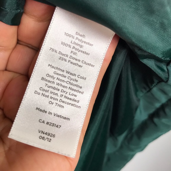 Talbots Green Puffer Vest Sz S - Picture 6 of 10